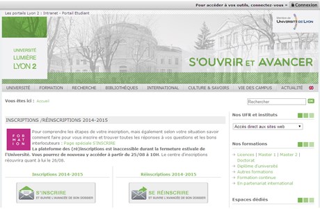 Lumière University Lyon 2 Website
