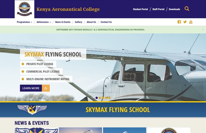 Kenya Aeronautical College Website