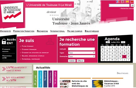 University of Toulouse II - Le Mirail Website
