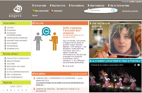 University of Angers Website