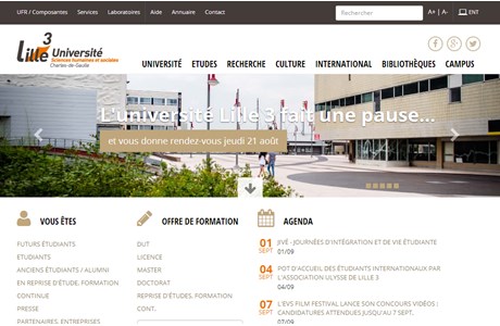 Charles de Gaulle University - Lille III Website