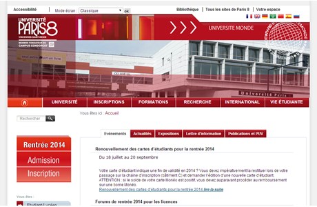 University of Vincennes in Saint-Denis (University of Paris VIII) Website