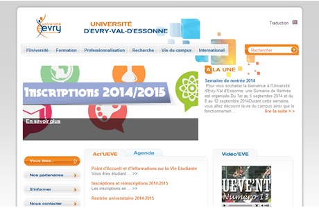 University of Évry Val d'Essonne Website