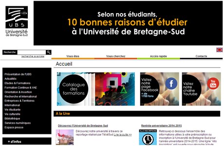 University of Southern Brittany Website
