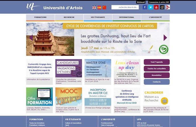 University of Artois Website