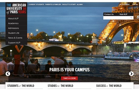 The American University of Paris Website