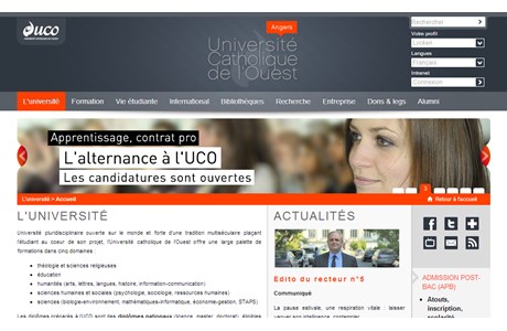 Catholic University of the West Website