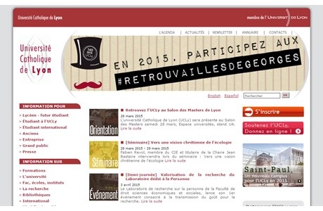 Catholic University of Lyon Website