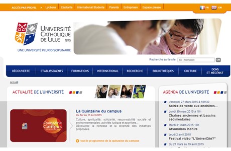 Lille Catholic University Website