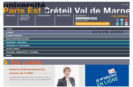 University Paris-Est Website
