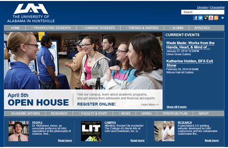 University of Alabama in Huntsville Website