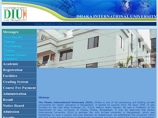 Dhaka International University Website