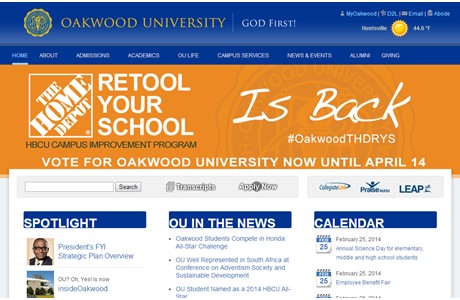 Oakwood University Website