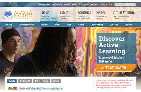 Alaska Pacific University Website