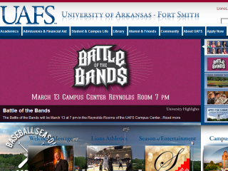 University of Arkansas at Fort Smith Website