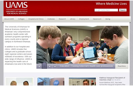 University of Arkansas for Medical Sciences Website
