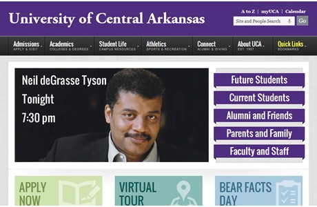 University of Central Arkansas Website