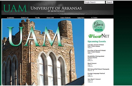 University of Arkansas at Monticello Website